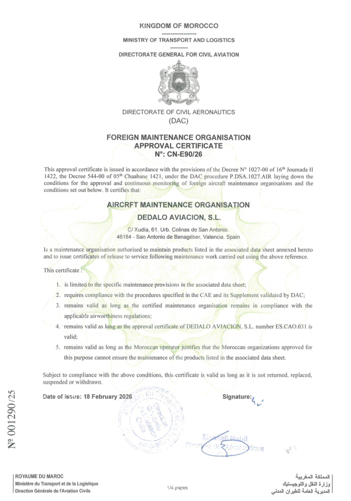Morocco CAO Approval